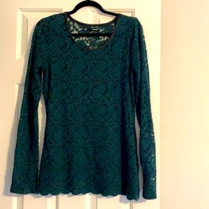 Green lace top